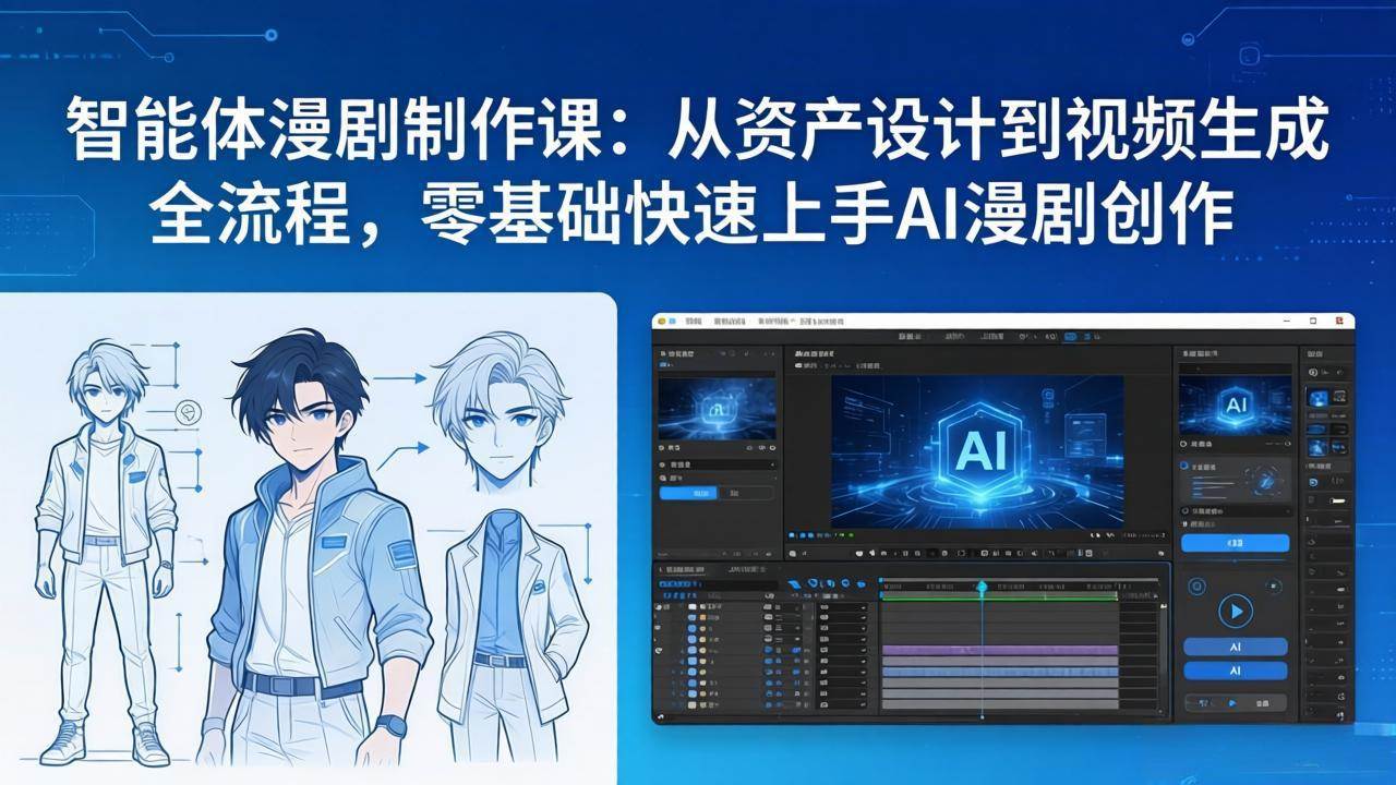 （17709期）智能体漫剧制作课：从资产设计到视频生成全流程，零基础快速上手AI漫剧创作-三月轻创