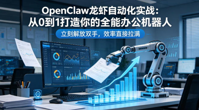 OpenClaw龙虾自动化实战：从0到1打造你的全能办公机器人，立刻解放双手，效率直接拉满-三月轻创