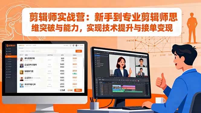 （16347期）剪辑师实战营：新手到专业剪辑师思维突破与能力，实现技术提升与接单变现-三月轻创