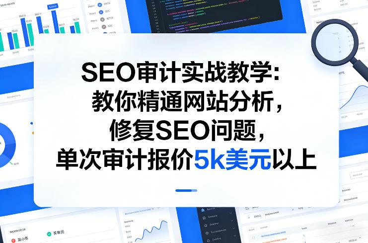 SEO审计实战教学：教你精通网站分析，修复SEO问题，单次审计报价5k美元以上-三月轻创