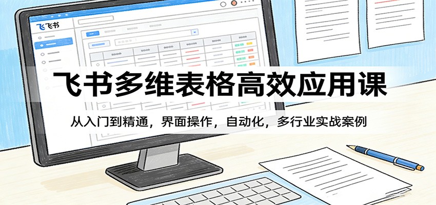 飞书多维表格高效应用课：从入门到精通，界面操作，自动化，多行业实战案例-三月轻创