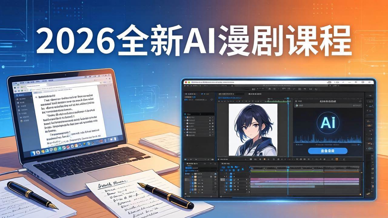 (17893期)2026全新AI漫剧课程:覆盖创作全链路,教你写作分镜剪辑配音一站式打造漫剧作品-三月轻创