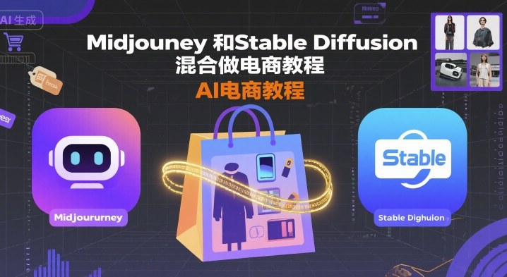 Midjourney和Stable Diffusion混合做电商教程-ai电商教程-三月轻创
