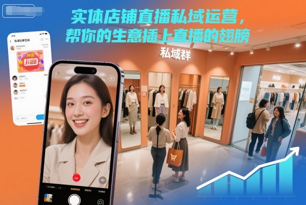 实体店铺直播私域运营，帮你的生意插上直播的翅膀-三月轻创
