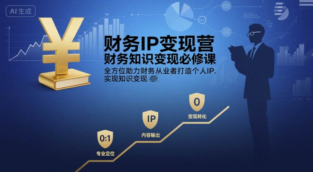 财务IP变现营，财务知识变现必修课，全方位助力财务从业者打造个人IP，实现知识变现-三月轻创