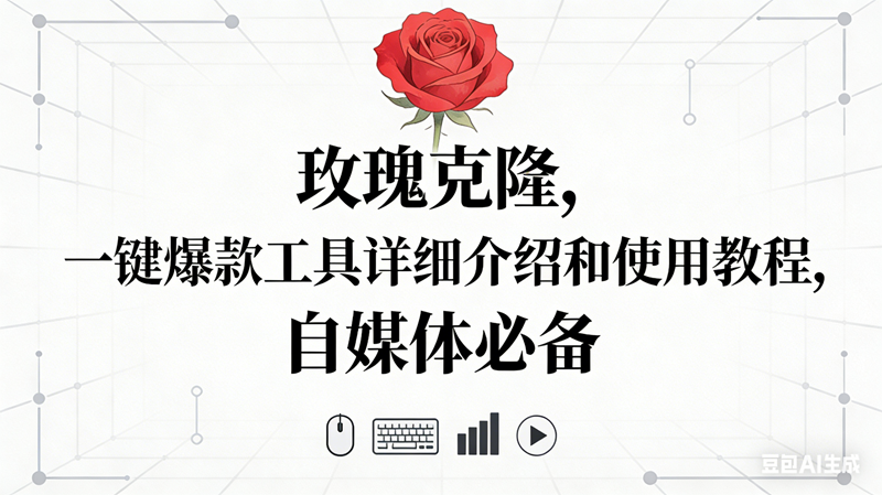 （16811期）玫瑰克隆神器，自媒体必备，一键爆款工具详细介绍和使用教程-三月轻创