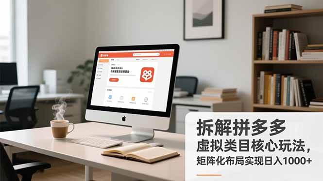 （16906期）拆解拼多多虚拟类目核心玩法，矩阵化布局实现日入1000+-三月轻创