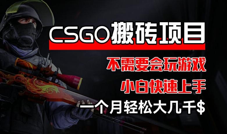 CSGO 装备搬砖项目，操作简单，不需要会玩游戏，小白也能快速上手，一个月轻松大几千【揭秘】-三月轻创