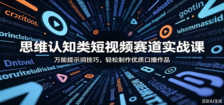 思维认知类短视频赛道实战课:万能提示词技巧,轻松制作优质口播作品-三月轻创