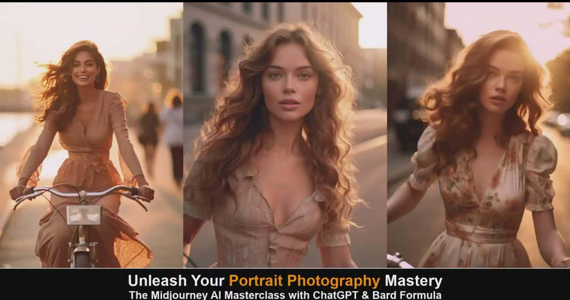 图片[4]-(9312期)Midjourney v5 ChatGPT 和 Bard AI人工智能人像摄影大师班-15节-中英字幕-三月轻创