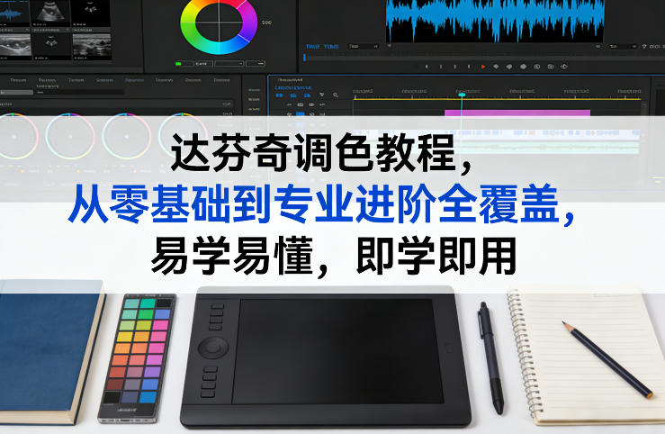 达芬奇调色教程，从零基础到专业进阶全覆盖，易学易懂，即学即用-三月轻创