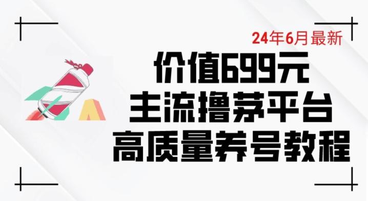 6月最新价值699的主流撸茅台平台精品养号下车攻略【揭秘】-三月轻创