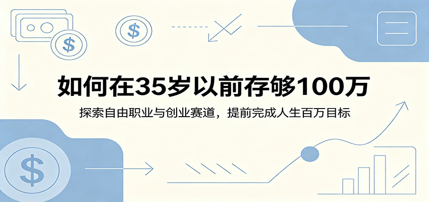 如何在35岁以前存够100万：探索自由职业与创业赛道，提前完成人生百万目标-三月轻创