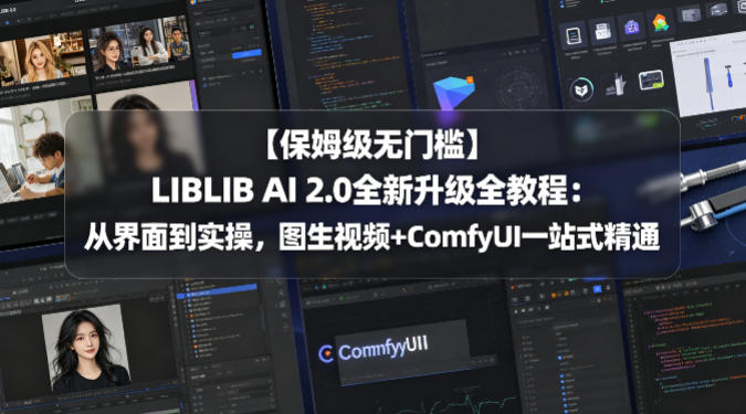 【保姆级无门槛】LIBLIB AI 2.0全新升级全教程:从界面到实操,图生视频+ComfyUI一站式精通 【保姆级无门槛】LIBLIB AI 2.0全新升级全教程:从界面到实操,图生视频+ComfyUI一站式精通