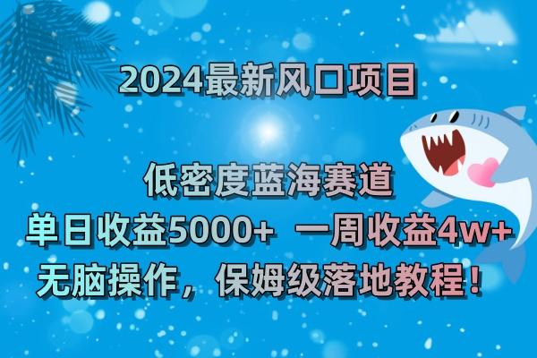 (8545期)2024最新风口项目 低密度蓝海赛道，日收益5000+周收益4w+ 无脑操作，保...-三月轻创