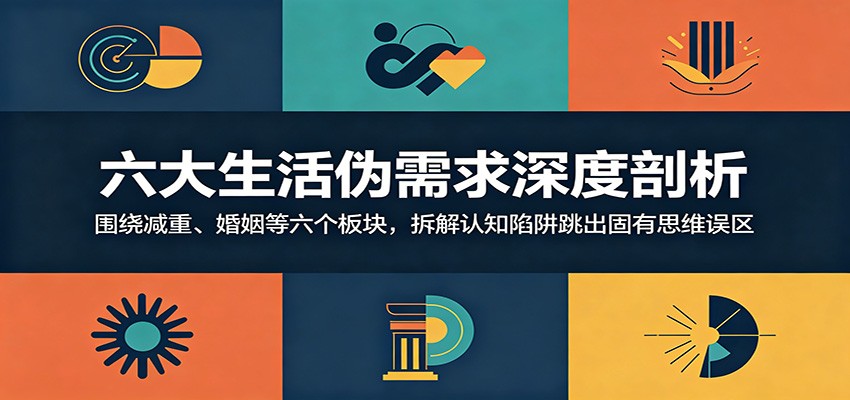六大生活伪需求深度剖析：围绕减重、婚姻等六个板块，拆解认知陷阱跳出固有思维误区-三月轻创
