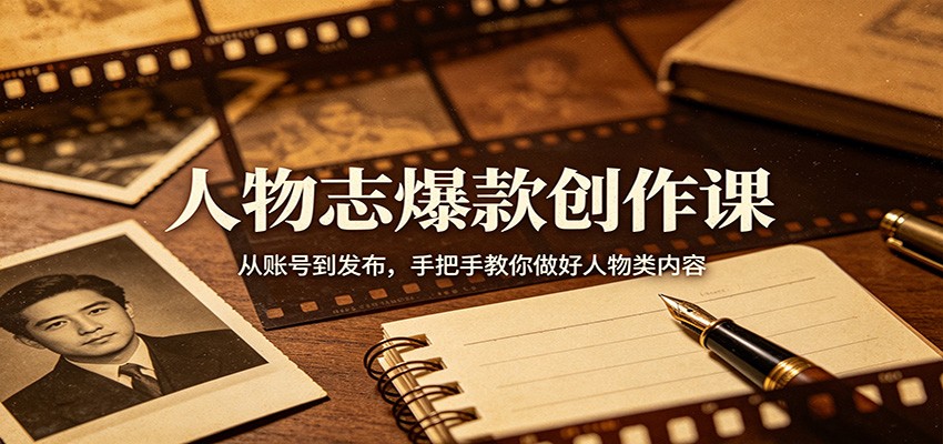 人物志爆款创作课：从账号到发布，手把手教你做好人物类内容-三月轻创