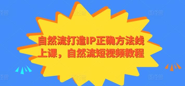 自然流打造IP正确方法线上课，自然流短视频教程-三月轻创