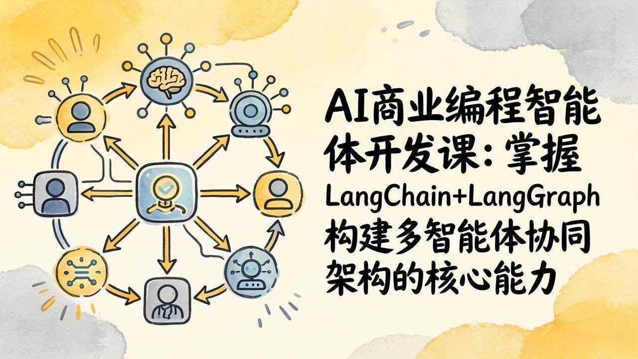 （17608期）AI商业编程智能体开发课：掌握LangChain+LangGraph构建多智能体协同架构的核心能力-三月轻创