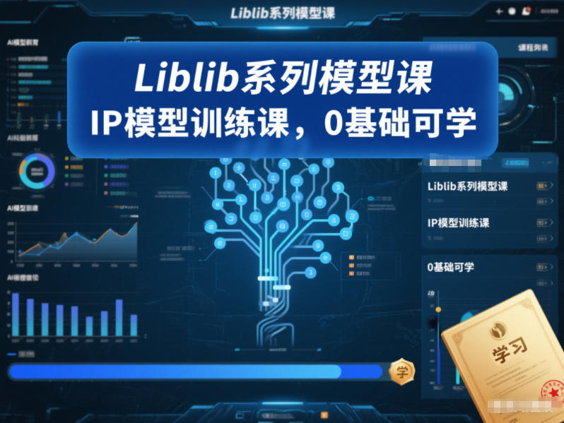 Liblib系列模型课，IP模型训练课，0基础可学-三月轻创