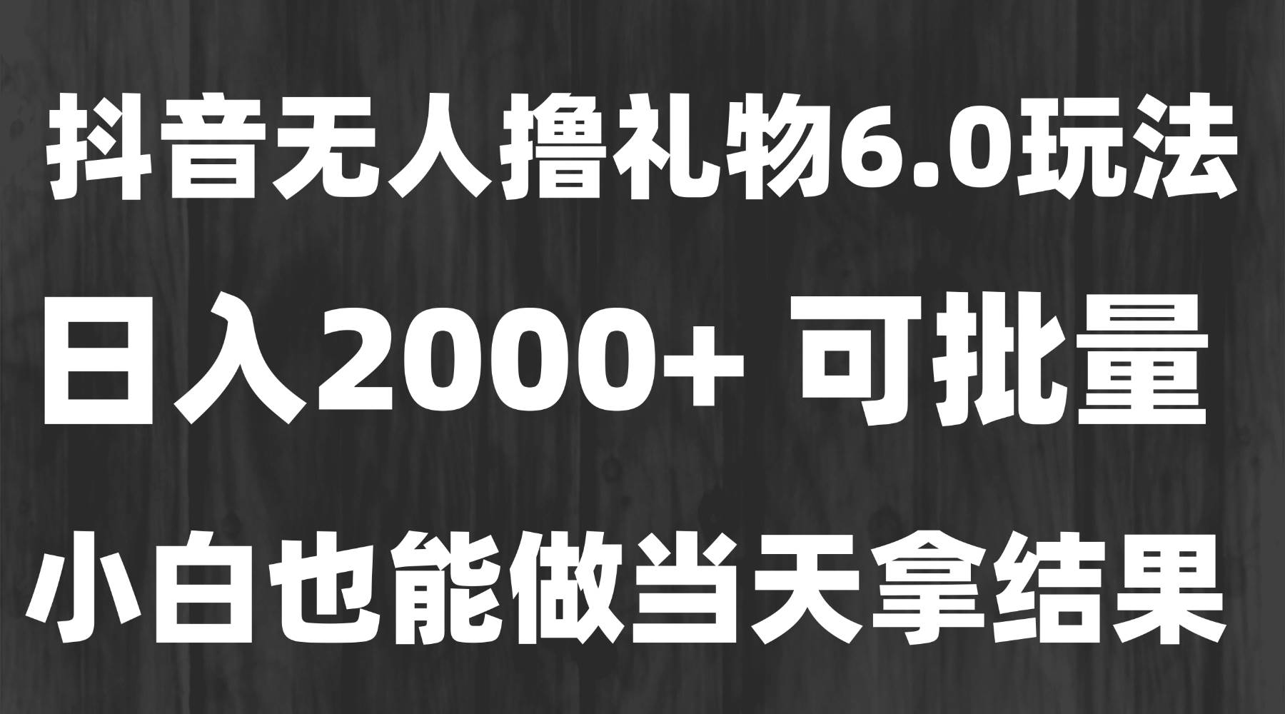 （15250期）最新风口暴力撸金技术，无人撸礼物，长期稳定 一天收益2000+，小白当天…-三月轻创