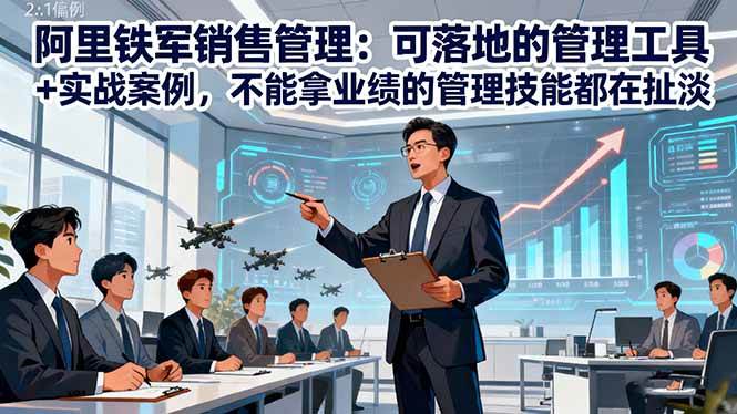 （16436期）阿里铁军销售管理：可落地的管理工具+实战案例，不能拿业绩的管理都在扯淡-三月轻创