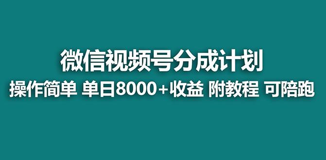 【蓝海项目】视频号分成计划最新玩法，单天收益8000+，附玩法教程，24年...-三月轻创