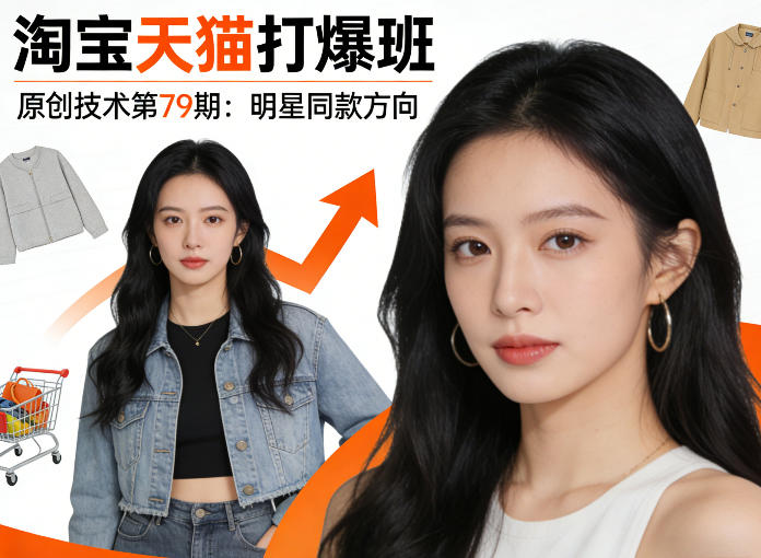 《淘宝天猫打爆班》原创技术第79期：明星同款方向-三月轻创