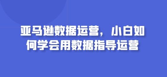 亚马逊数据运营，小白如何学会用数据指导运营-三月轻创