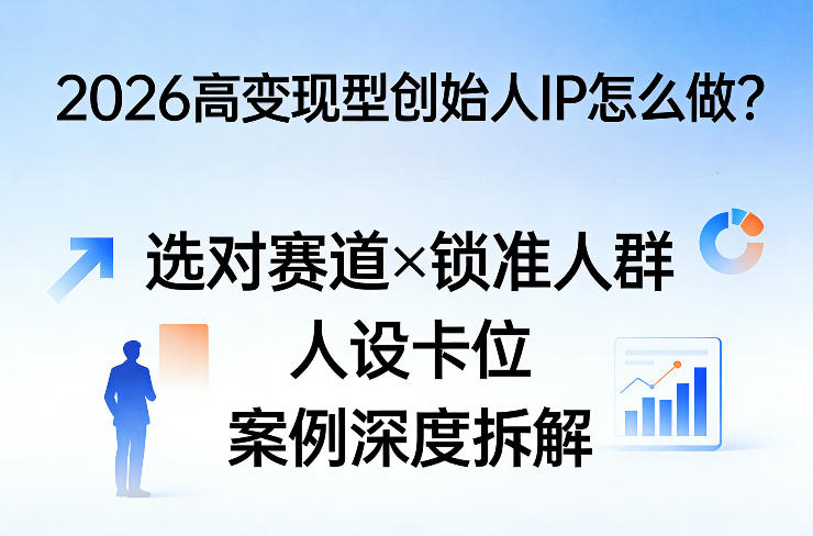 2026高变现型创始人IP怎么做？选对赛道×锁准人群×人设卡位×案例深度拆解-三月轻创