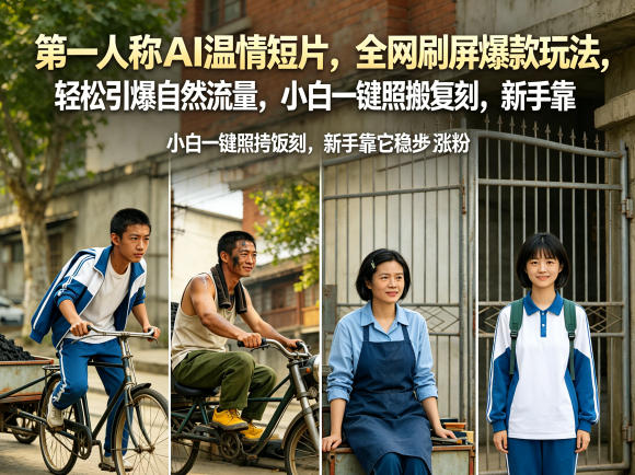 第一人称AI温情短片，全网刷屏爆款玩法，轻松引爆自然流量，小白一键照搬复刻，新手靠它稳步涨粉-三月轻创