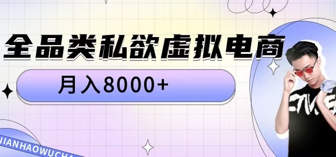 全品类私欲虚拟电商，月入8000+【揭秘】-三月轻创