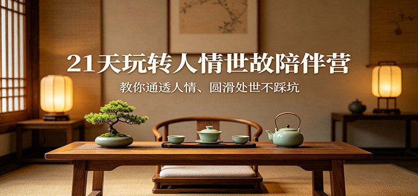 21天玩转人情世故陪伴营：教你通透人情、圆滑处世不踩坑-三月轻创