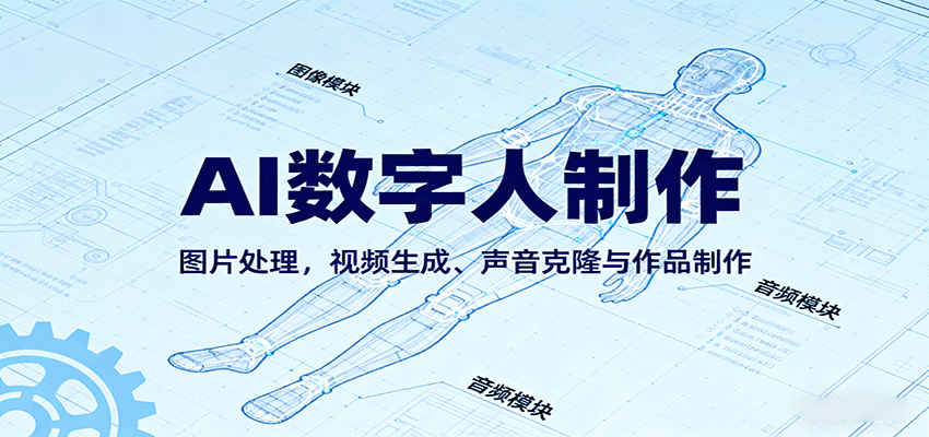 AI永生数字人制作教程：图片处理，视频生成、声音克隆与作品制作-三月轻创