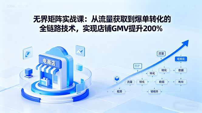 （16104期）无界矩阵实战课：从流量获取到爆单转化的全链路技术，实现店铺GMV提升200%-三月轻创