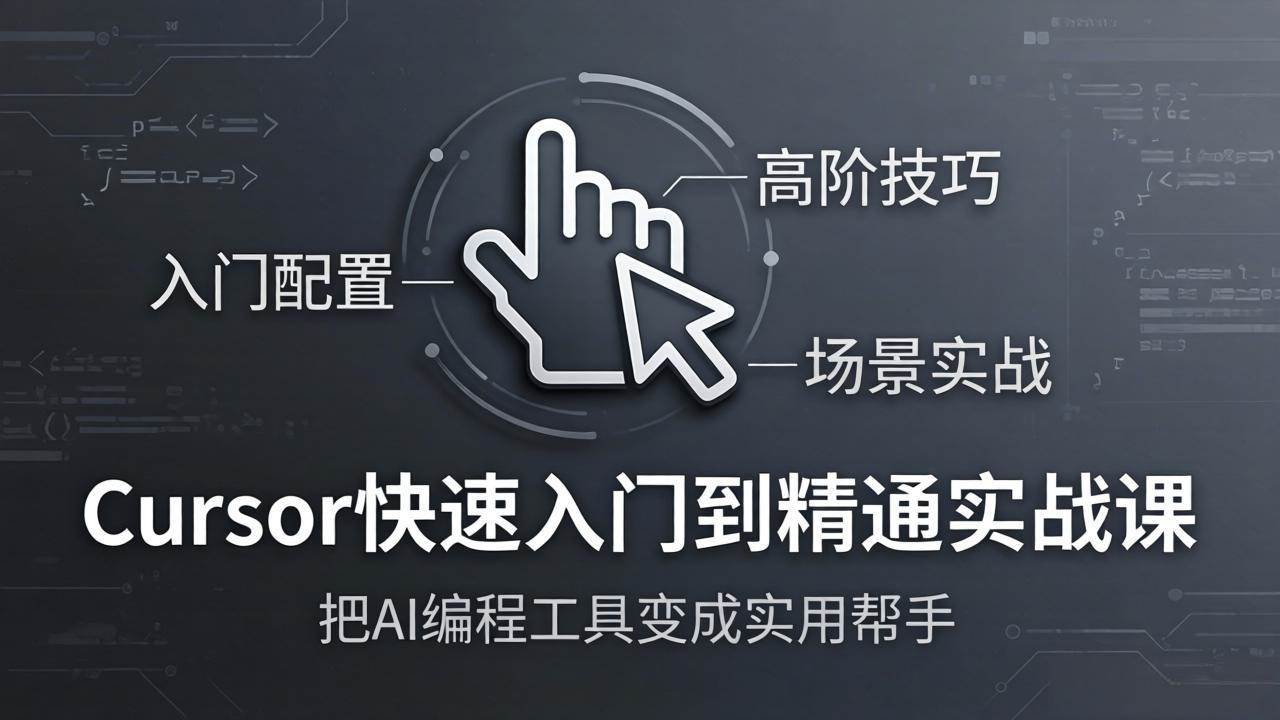 （17794期）Cursor快速入门到精通实战课：入门配置+高阶技巧+场景实战，把AI编程工具变成实用帮手-三月轻创