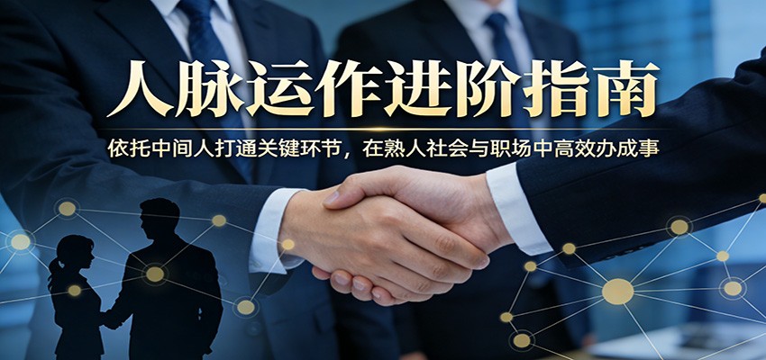 付费文章:人脉运作进阶指南,依托中间人打通关键环节,在熟人社会与职场中高效办成事-三月轻创