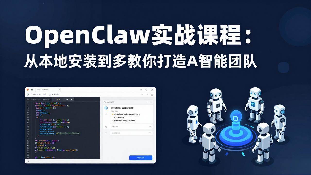 （17883期）OpenClaw实战课程：从本地安装到多Agent协同，手把手教你打造AI智能团队-三月轻创