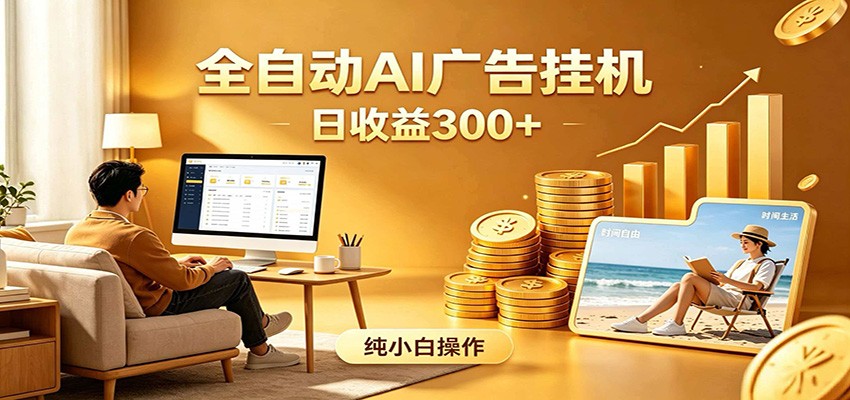 AI风口项目，全程解放双手，后台自动运行赚取收益，每天稳定收益300+-三月轻创