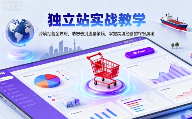 独立站实战教学，跨境经营全攻略，助您告别流量依赖，掌握跨境经营的终极奥-三月轻创