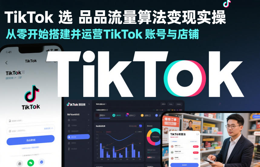 TikTok选品流量算法变现实操,从零开始搭建并运营TikTok账号与店铺 TikTok选品流量算法变现实操,从零开始搭建并运营TikTok账号与店铺