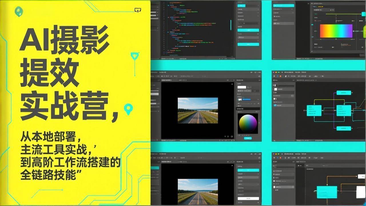 （17393期）AI+摄影提效实战营，从本地部署，主流工具实战，到高阶工作流搭建的全链路技能-三月轻创