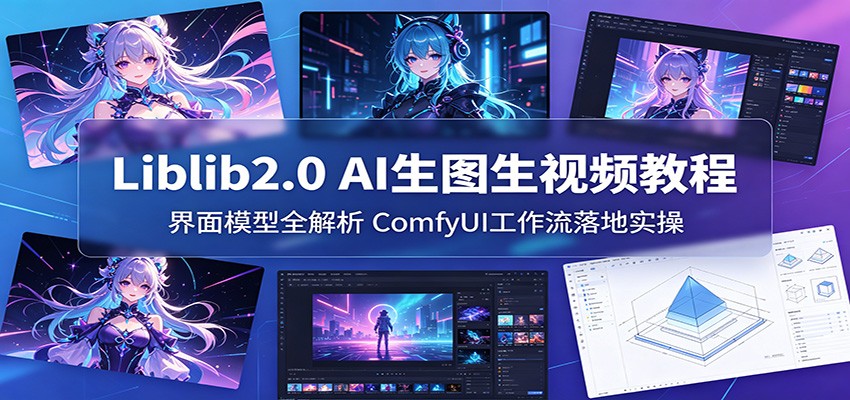 Liblib2.0 AI生图生视频教程:界面模型全解析,ComfyUI工作流落地实操-三月轻创