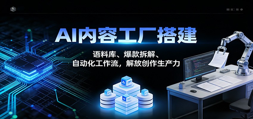 AI内容工厂搭建：语料库、爆款拆解、自动化工作流，解放创作生产力-三月轻创