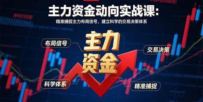 （15804期）主力资金动向实战课-8月：精准捕捉主力布局信号，建立科学的交易决策体系-三月轻创