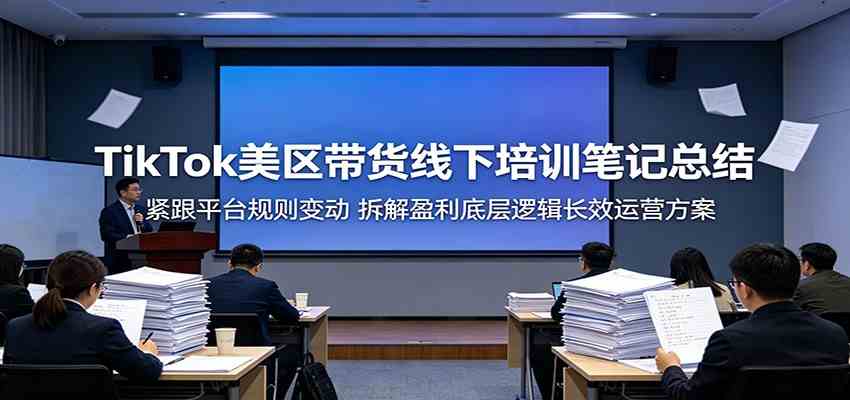 TikTok美区带货线下培训笔记总结:紧跟平台规则变动,拆解盈利底层逻辑长效运营方案-三月轻创