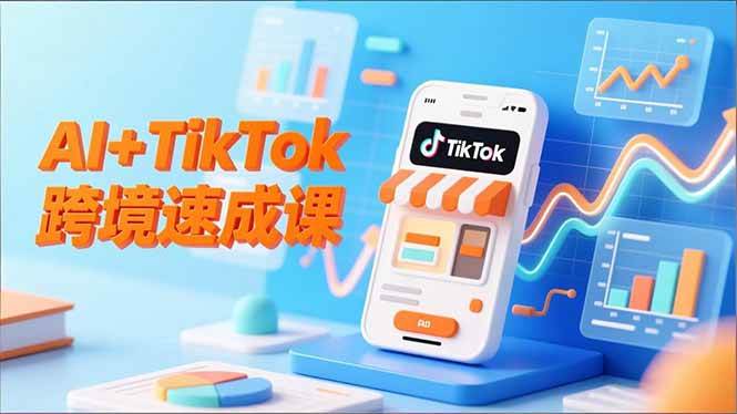 （16745期）AI+TikTok跨境速成课，智能翻译、店铺定位、流程拆解，7天高效上线运营-三月轻创
