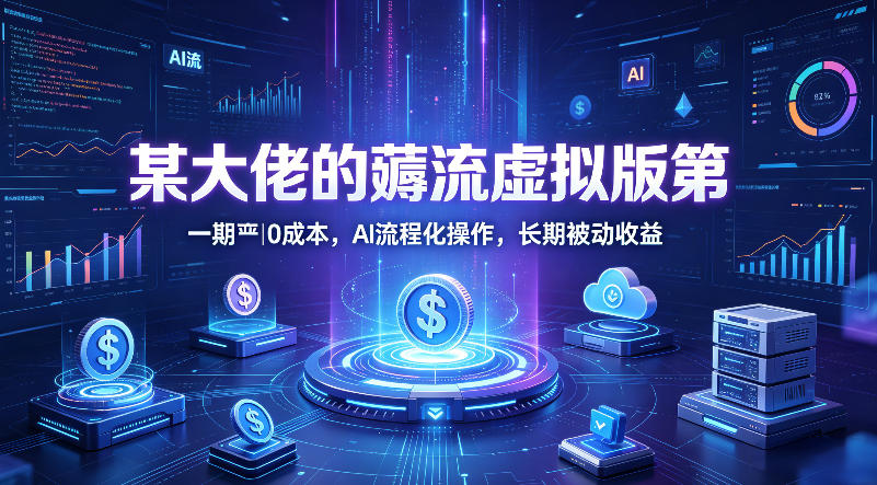 某大佬的薅流虚拟版第一期丨0成本，AI流程化操作，长期被动收益-三月轻创