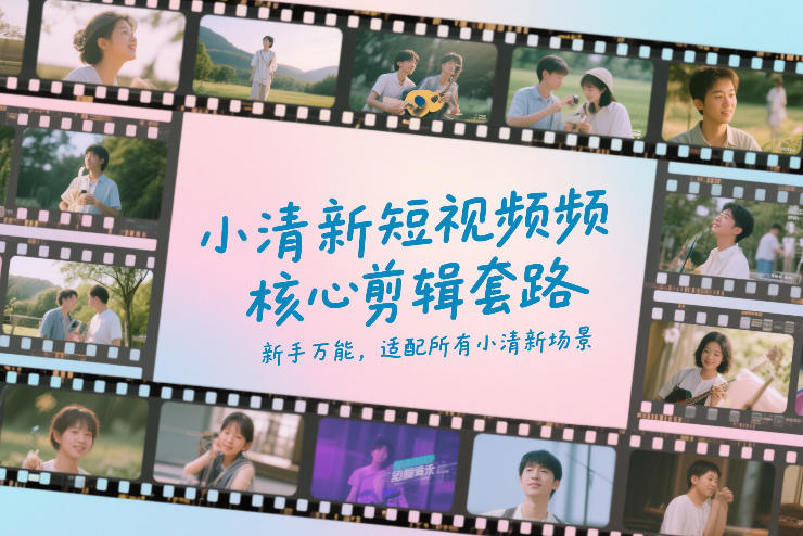 小清新短视频核心剪辑套路，新手万能，适配所有小清新场景-三月轻创