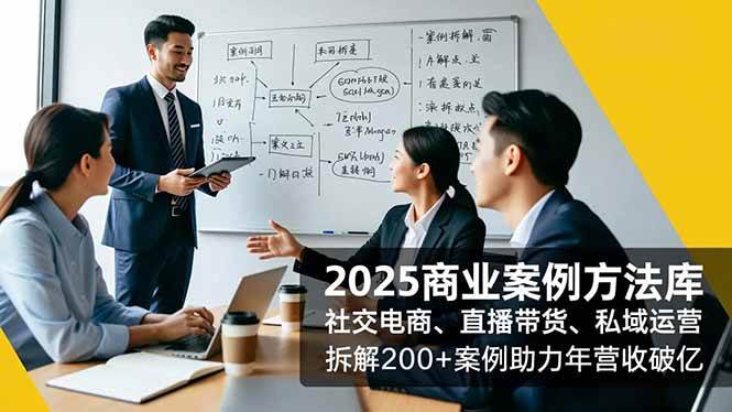 （16713期）2025商业案例方法库，社交电商、直播带货、私域运营，拆解200+案例助力年营收破亿-三月轻创